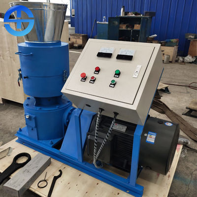 Máquina de pellets de serragem de madeira de matriz plana 30kw controle PLC